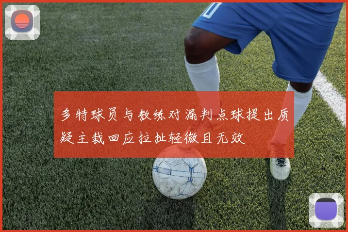 多特球员与教练对漏判点球提出质疑主裁回应拉扯轻微且无效
